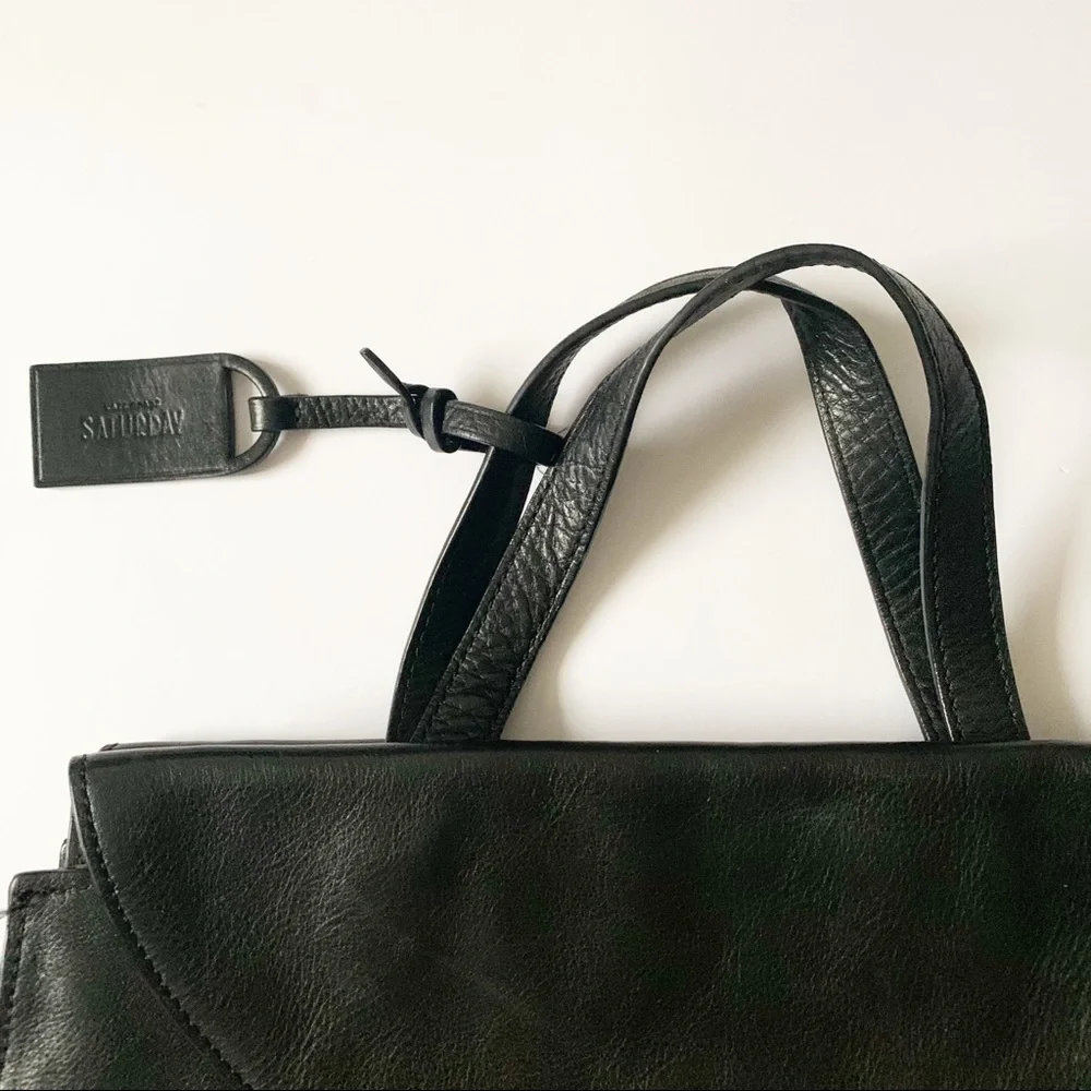 KATE SPADE BLACK LEATHER CROSSBODY SATCHEL